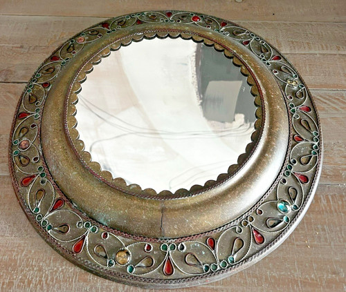 Ornate round wall - wall, mirror